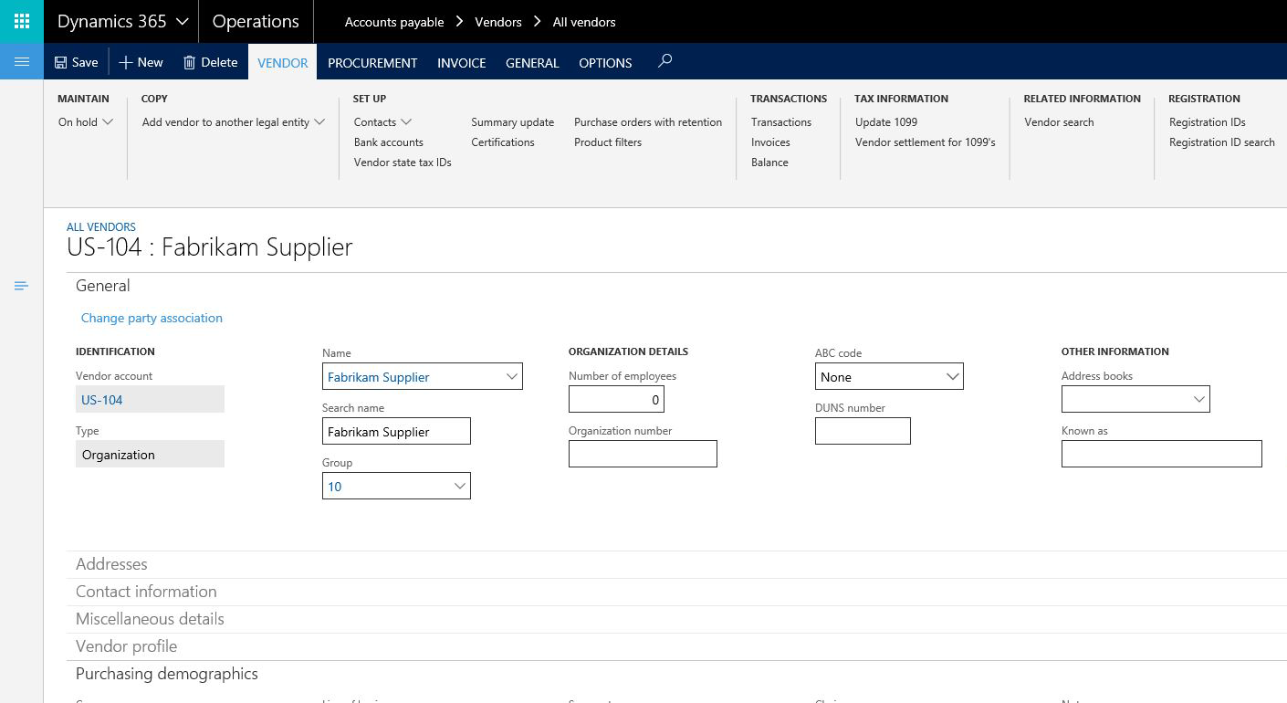ms dynamics 365 for vrm - vendor dashboard